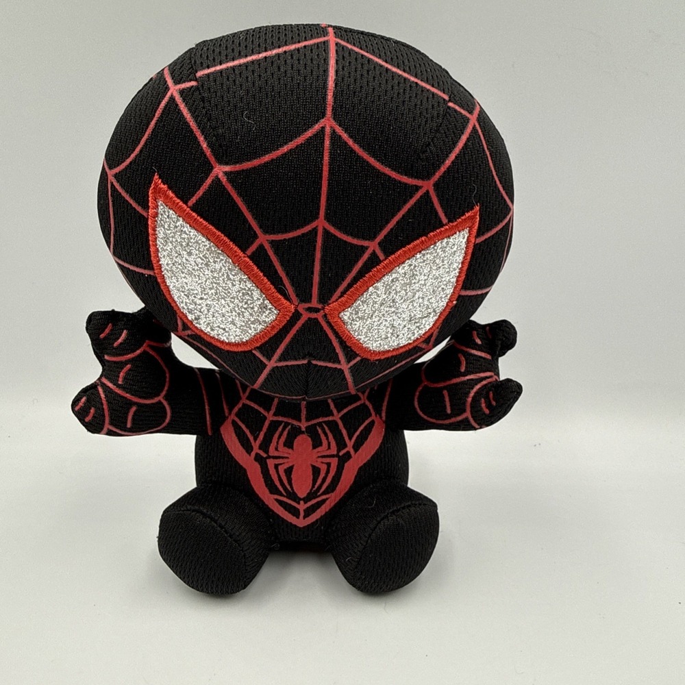 2019 Ty Beanie Black Spider-Man Miles Morales Stuffed Animal Plush